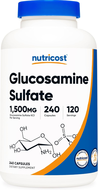 Sulfato de glucosamina 750 mg, 240 cápsulas