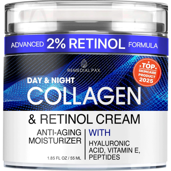 Crema facial de colágeno con retinol