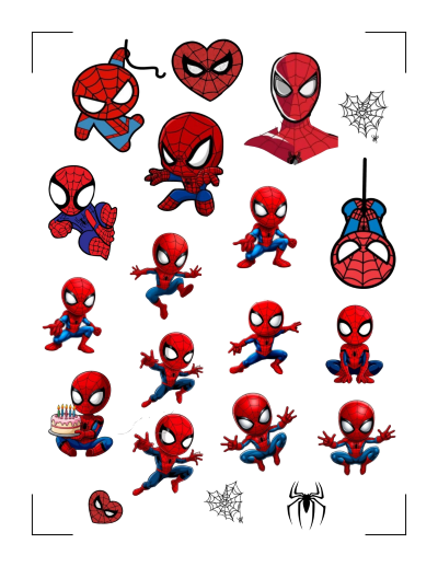 20 Stickers Spider-Man