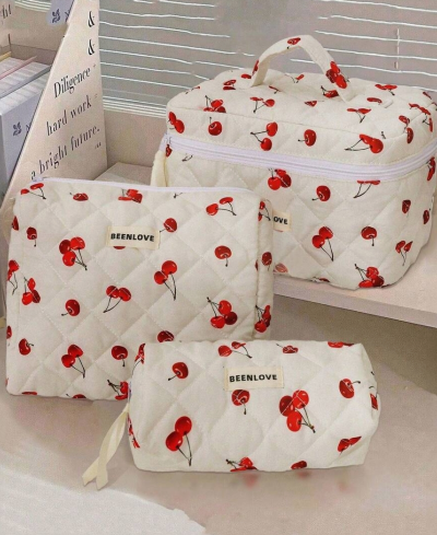 Bolsa de maquillaje con asa