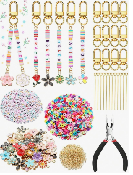 Kit DIY para hacer llaveros 924 piezas