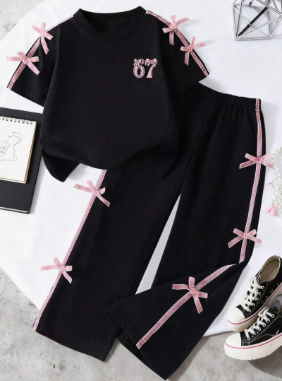 Conjunto de top de manga corta