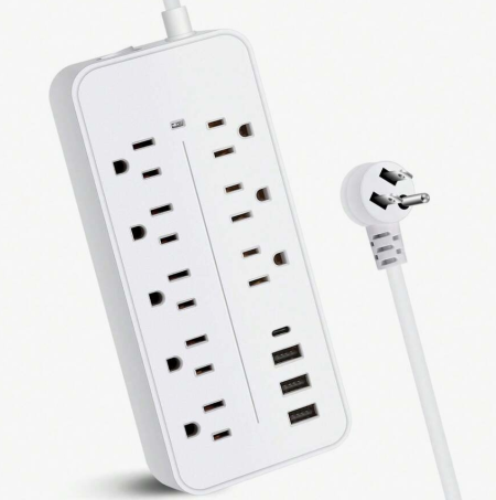 Regleta 8 salidas de CA y 4 USB